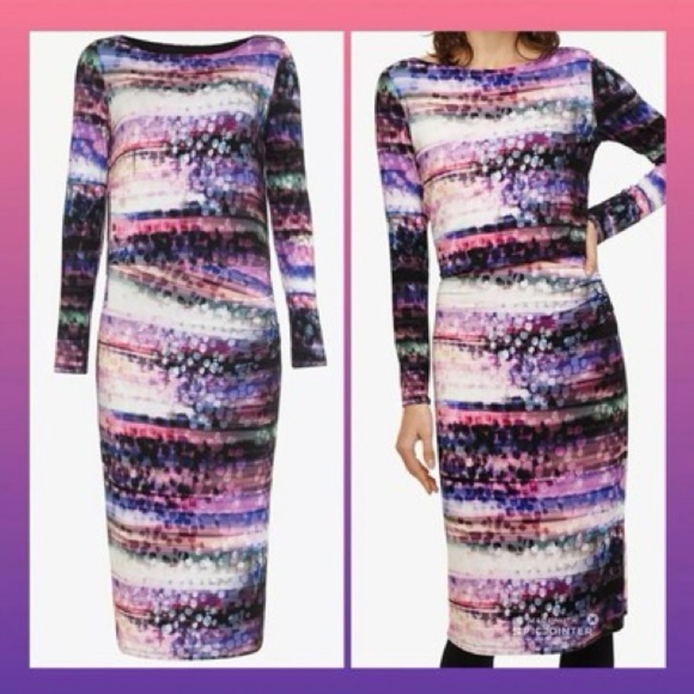 Phase Eight ‘Hermione’ Long Sleeve Multicolor Dress